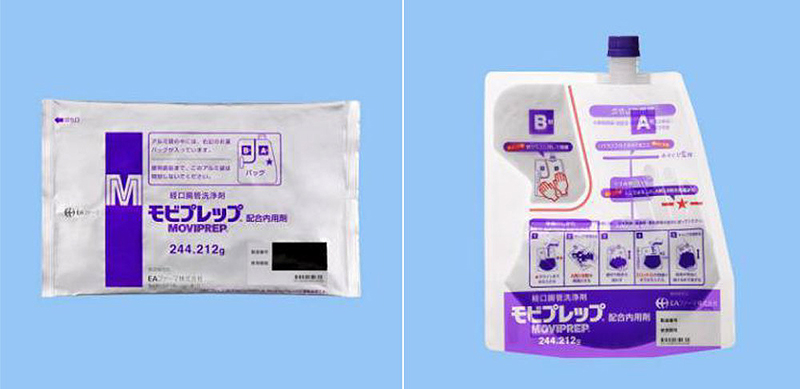 モビプレップ配合内容剤（経口腸管洗浄剤）の写真